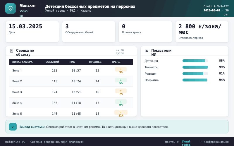 Отчёт за период — Система Малахит